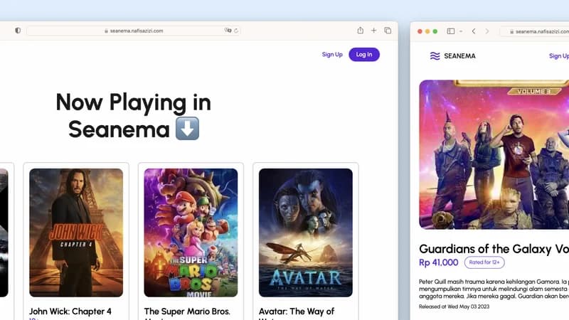 SEANEMEA, One Stop Movie Booking App