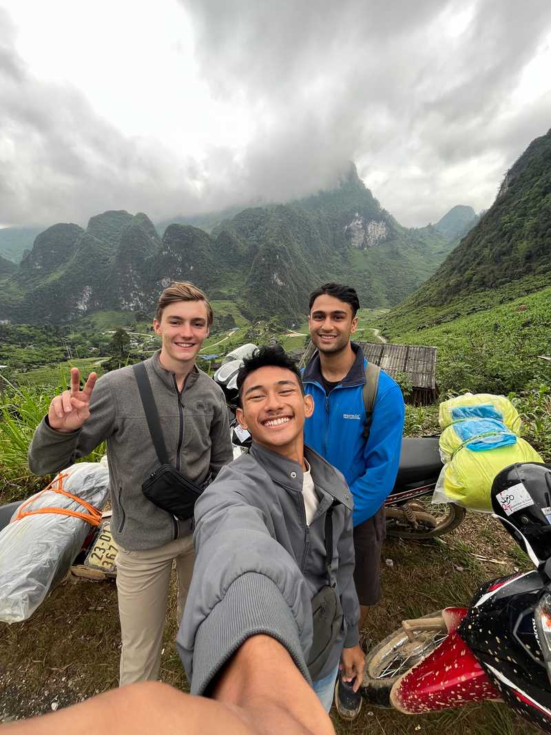 Scenic view while motorbiking across the Ha Giang Loop